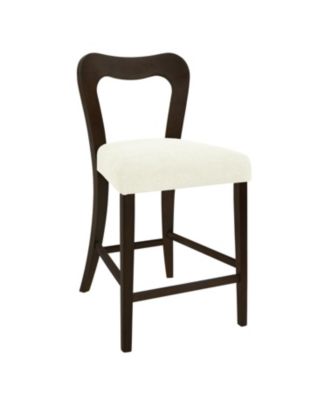  Counter Stool Without Arm(dark brown+beige) Set of 2