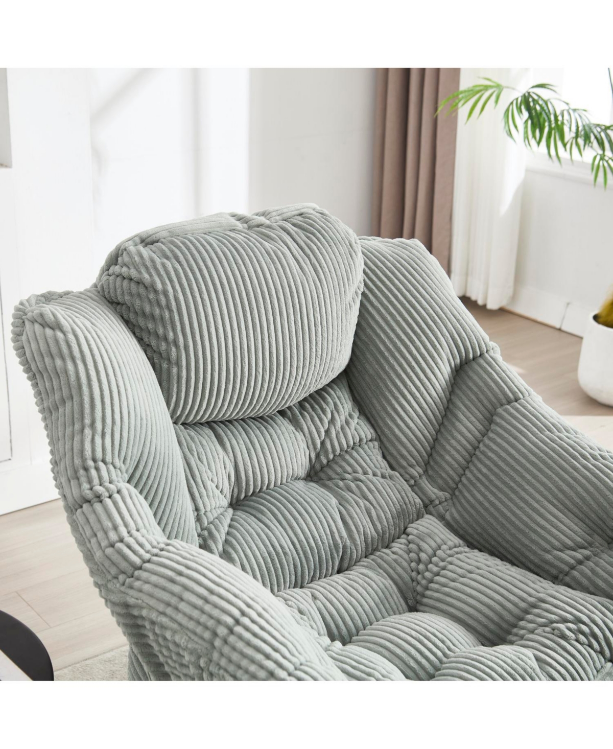 Streamdale Furniture Lazy Lounge Chair with Ottoman - Light Green