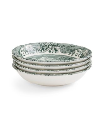 Heritage Green Italian Cereal Bowls, Set of 4