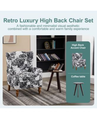 Vintage Coffee Table & Armchair Set