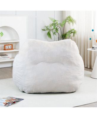 Bean Bag Sofa with Armrests High-Density Foam Stuffed Lazy Sofa for Adults Removable Cover