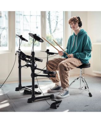 Electric Drum Set Adult Digital Silent Drum Kit 8" w/ Throne Beginner for Apartment