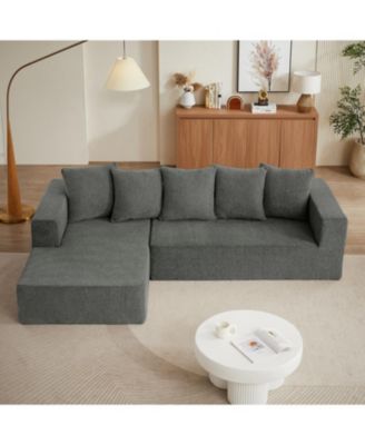 Chenille Modular Sectional Sofa, Cloud Couch for Living Room