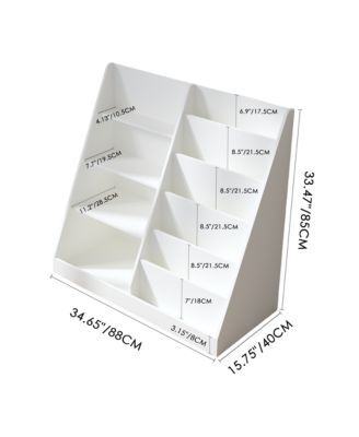 Kids Bookcase & Toy Organizer, 4-Tier Wooden Storage