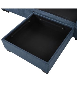  U-Shaped Modular Corner Sofa with Ottomans