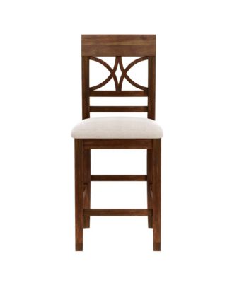  6-Piece Wooden Counter Dining Set with Bench & Storage