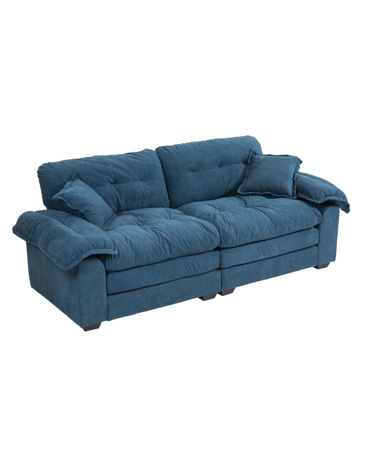 Streamdale Furniture Streamdale Chenille Recliner Sofa with Pillows and Memory Foam