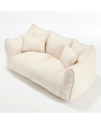 Streamdale Plush Beanbag Sofa with Foam Core for Two