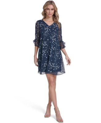 Women's Bell-Sleeve Trapeze Dress