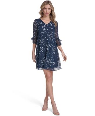 Calvin Klein Women's Bell-Sleeve Trapeze Dress