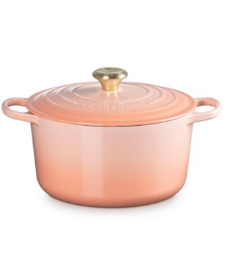 Le Creuset Signature Enameled Cast Iron 6.5-Quart Deep Round Dutch Oven - Peche, 6.5 Quart