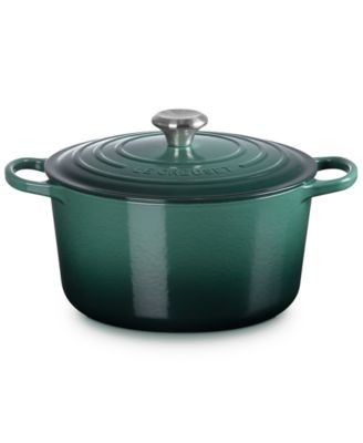 Signature Enameled Cast Iron 6.5-Quart Deep Round Dutch Oven
