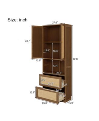 Bookshelf with USB 3 Drawers & 2 Doors