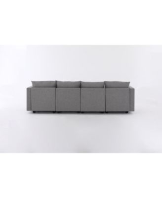 Convertible Modular Sectional Sofa Couch - Dark Grey