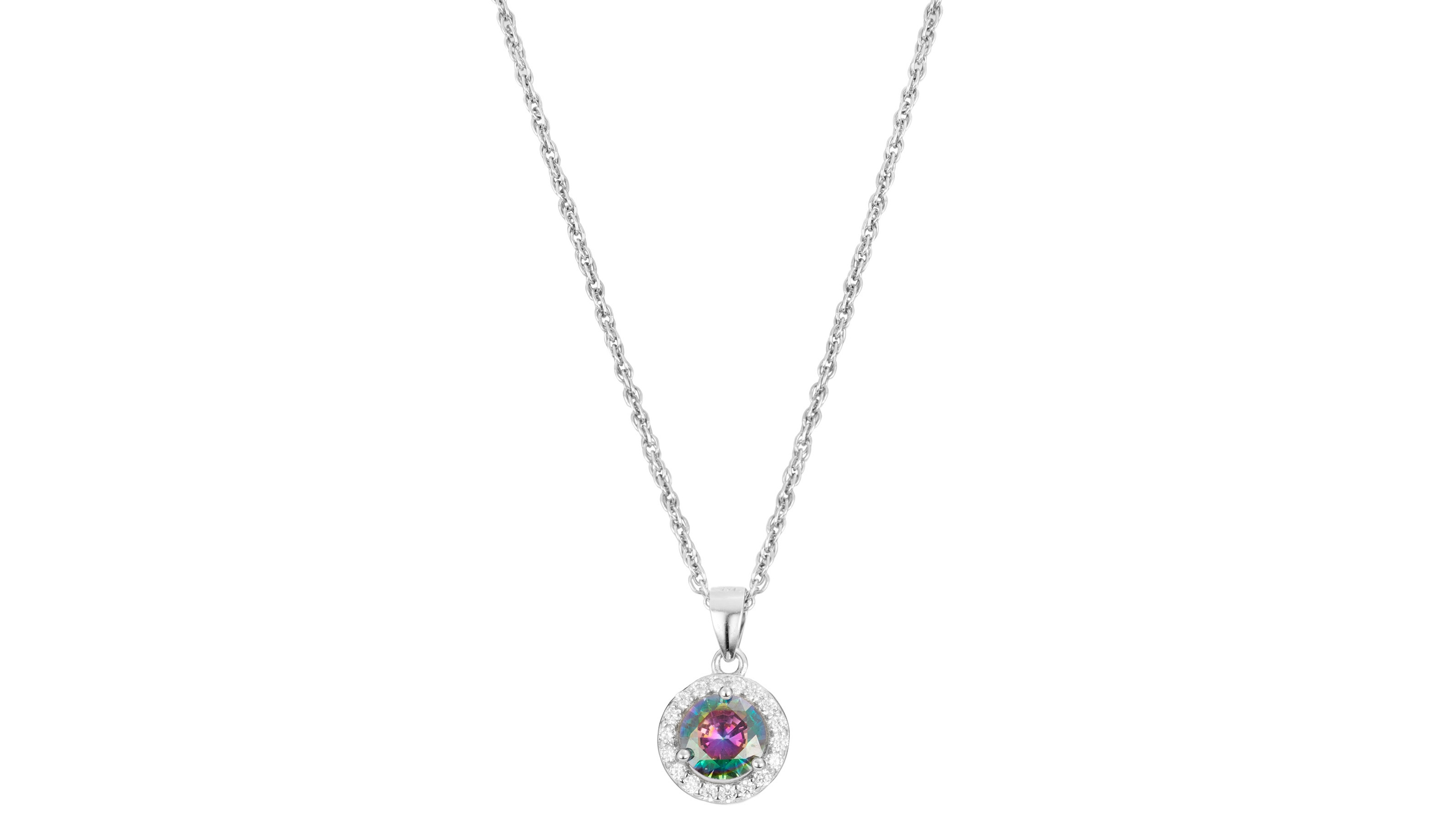 Macy's Cubic Zirconia Halo Pendant Necklace
