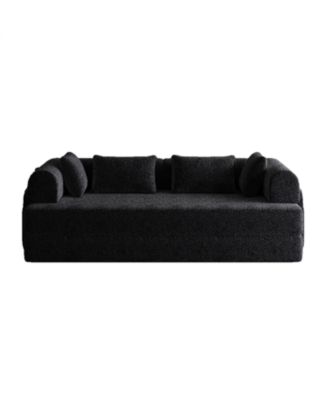 78.7" Convertible Sleeper Sofa Bed with Pillow & Side Pocket