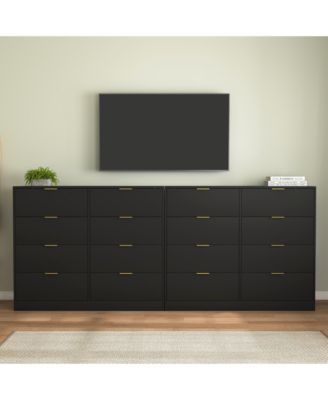 8 Drawer Dresser - Modern Wood Chest for Bedroom, Closet, Living Room