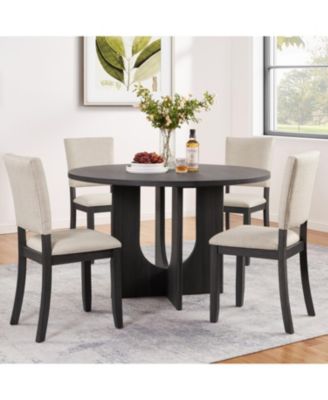 Streamdale 47.3" Round Dining Set with 4 Chairs