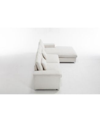 Nordic L-Shaped Flannel Sofa - Minimalist Living Room