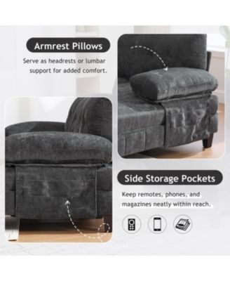 U-Shaped Chenille Sectional Sofa with Dual Chaise & Storage