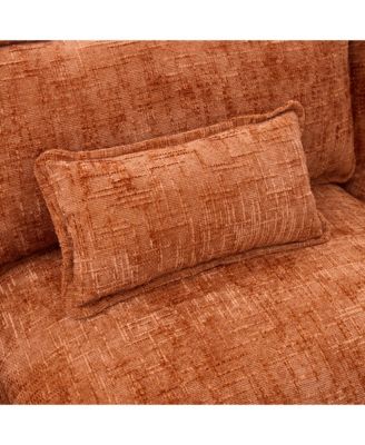 Oversized Sectional Sofa Cloud Couch w/ Ottoman, USB & Phone Holder