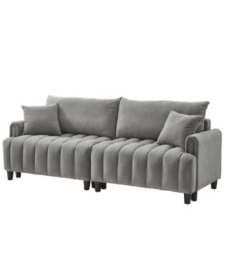 83" Futon Sofa Bed with Pillows, Convertible Sleeper