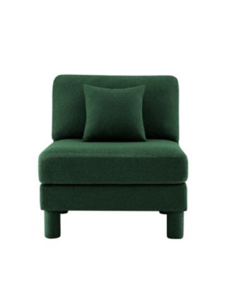 Lucas Armless Sofa W/Pillow Polyester -Green