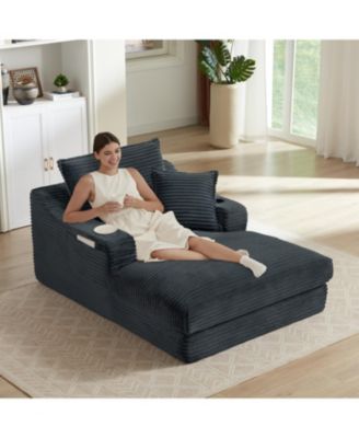 Streamdale Modern Cushioned Sofa Lounge Chair - Dark Gray