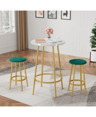 3-Piece Bar Table Set with 2 Bar Stools