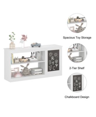 Streamdale Kids Bookshelf Toy Storage Cabinet Chalkboard - White Organizer