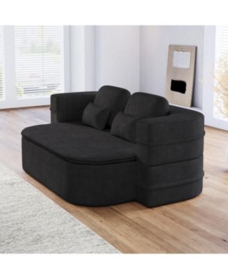  75" Foldable Sofa Bed with Blanket