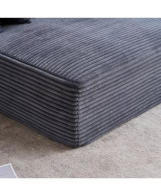 Streamdale Oversized Chaise Longue Chair Indoor Modern Upholstered Corduroy Deep Seat Sofa Bed