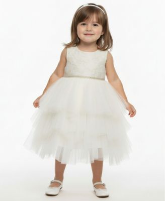 Baby Girls' Hanky Hem Sleeveless Party Dress