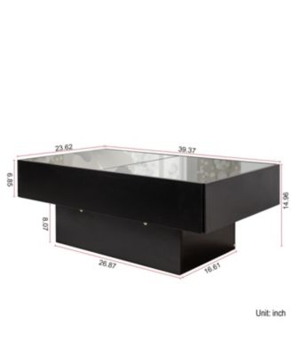 Coffee Table Sliding Top Hidden Storage Extendable