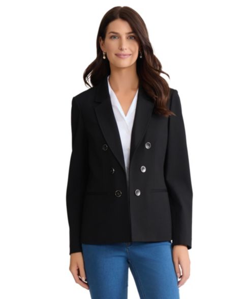 Женские куртки Jones New York Women's Button Front Faux Double Breasted Compression Jacket