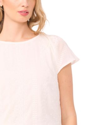 Women's Flutter Sleeve Crew Neck Top