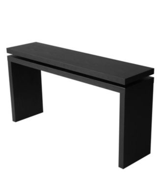 60" Black Farmhouse Console Table - Retro Entryway/Sofa Table