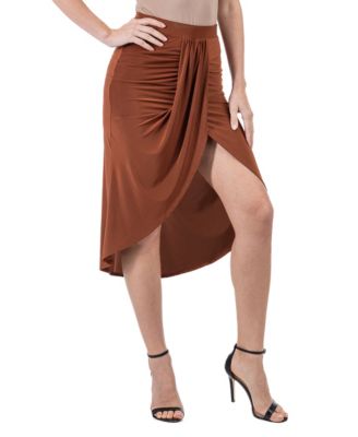 Women's Solid Color Knee Length Tulip Skirt