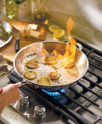 EverLast Stainless Steel 12.5" Tri-Ply Clad Covered Frying Pan