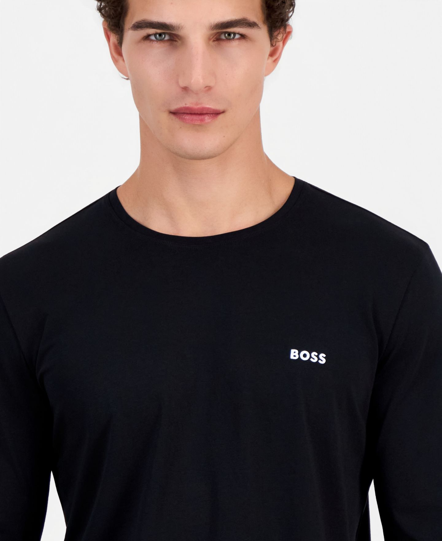 Мужская рубашка BOSS Mix & Match Long Sleeve, цвет: Чёрный — фото 3