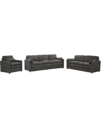 Cozy Upholstered Cloud Sofa Set