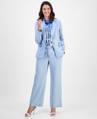 Women's Notch-Collar One-Button Jacket