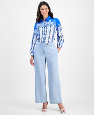 Women's High-Rise Wide-Leg Pants