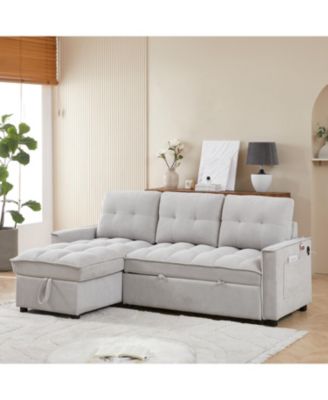 Streamdale Reclining Pull-Out Sofa Bed w/ USB & Storage