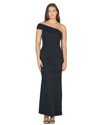 Women's Formal One Shoulder Rouched Mermaid Maxi Dress