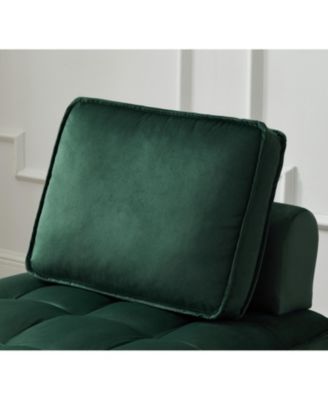 Sleeper Sofa Bed with Adjustable Backrest (GREEN