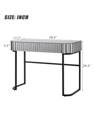 + Vanity Table + Stainless Steel + Mirrored + Drawers