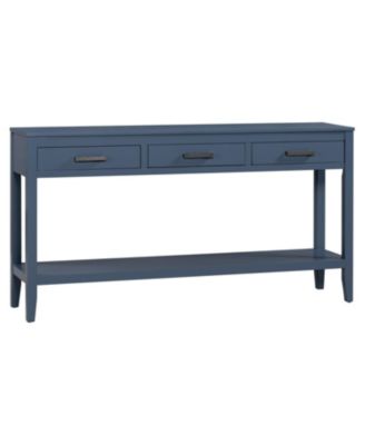  Contemporary 3-Drawer Console Table with 1 Shelf, Entrance Table for Entryway, Hallway, Living Room, Foyer, Corridor