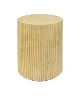 MGO Cylindrical Side Table Wood-like texture Antique brown