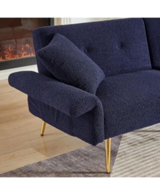 Teddy Upholstered Loveseat Sleeper Sofa - Dark Blue